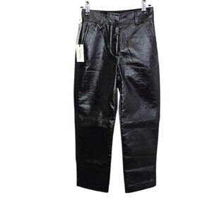 Aritzia Babaton New Command Pant, Shiny Black, Straight Leg, Size 00